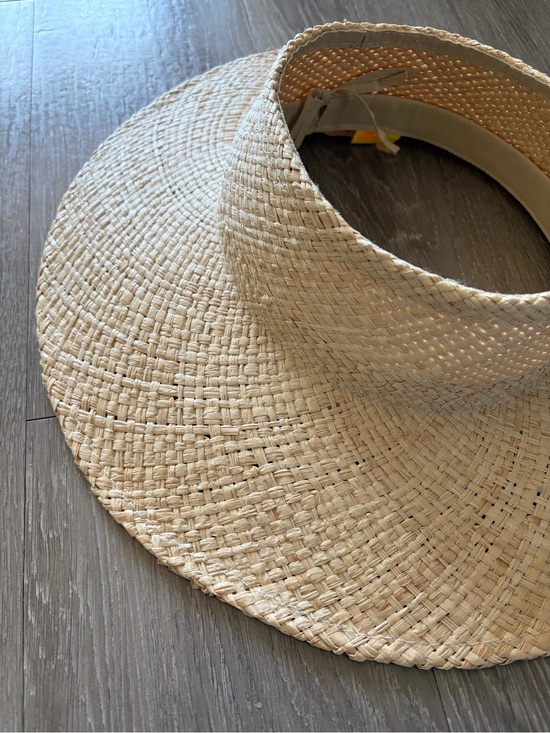Agua Bendita Embroidered Straw Sun Hat with Pink Flowers main image 7